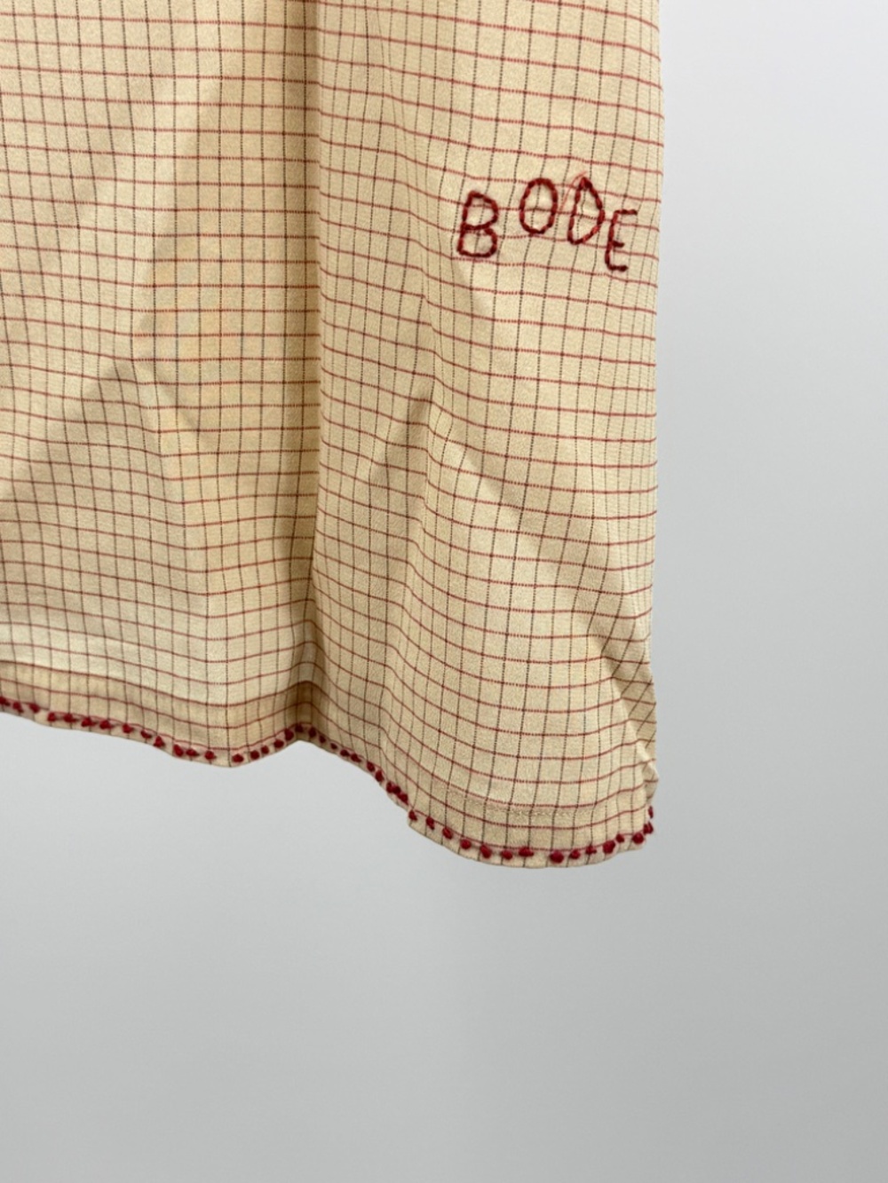 Bode Windowpane Silk Shirt - Picture 3 of 6